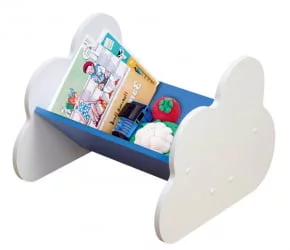 Полка навесная №9 Белый/Синий