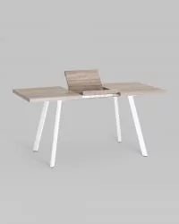 Стол обеденный раскладной Plain раскладной 116-158*74 Дуб Ан/белый