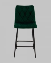 Стул полубарный Одди Diamond велюр темно-зеленый