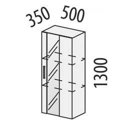 Сервант Монако 606.07 Дуб Вотан / Белый шпон/ Альпийский белый