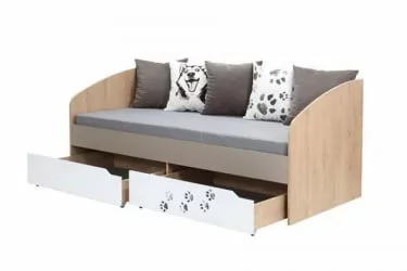 Комплект мебели для комнаты подростка Хаски №01 Дуб Ирландский Мокко Белый