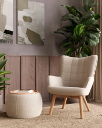 Пуф-трансформер Люкке с крышкой, бежевый