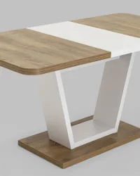 Большой обеденный стол Веcтор 120-160 дуб Ка-пепел / Vector