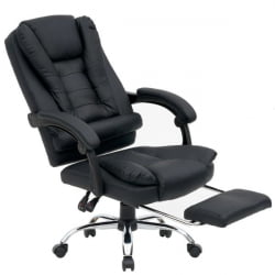 Кресло офисное с функцией вибромассажа CРОМЕКС (КРОМЕКС) Чилл МС-005 экокожа черное / CROMEX Chill MS-005
