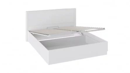 Кровать двуспальная Наоми СМ-208.01.02 с подъемным механизмом Белый глянец