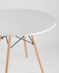 Маленький обеденный стол DSW D90 Белый