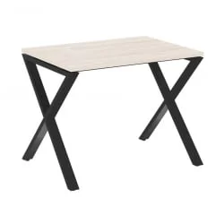 Стол рабочий LOFT VR.L-SRX-1.7 Металл черный Денвер светлый