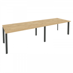 Стол переговорный (2 столешницы) ONIX O.MP-PRG-2.4 Тиквуд Светлый/Антрацит