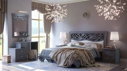 Комод с 4 ящиками Джулия ЛД 695.040.000 Оникс серый