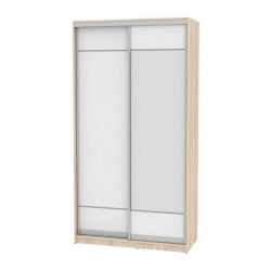 Белый шкаф-купе в прихожую Б-220х120х60-3(ДСС-Белый-Д7Д8) / B-220х120х60-3(ДСС-Белый-D7D8)