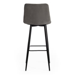 Барный стул CHILLY (mod.7095б) ткань/металл, 53х44х104 см, высота до сиденья 76 см, серый barkhat 26/черный