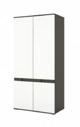 Модульный шкаф в гостиную Марсель 800 Венге Белый глянец