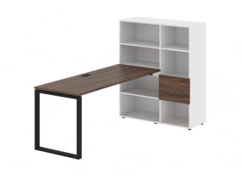 Рабочая станция EDIS EQRST 1117 Дуб Денвер темный Черный Белый