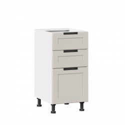 Тумба кухонная 400 с 3 ящиками (4) Джамис ЛД 296.110.000.091 Белый Кашмир