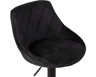 Стул барный DOBRIN LOGAN BLACK Черный велюр MJ9-101