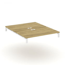 Двойной стол надставка на две опорные тумбы CОНCЕПТ CН.ДСН-006 Дуб Винченцо Белый / CONCEPT CN.DSN-006