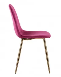 Стул Валенсия велюр золотые ножки Бордо