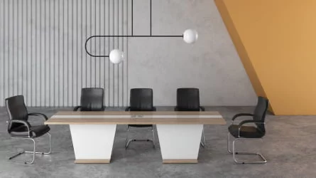 Составной конференц-стол ASTI №02 Вяз Белый