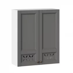 Шкаф кухонный 800 высокий Амели-3 ЛД 299.460.000.049 Белый Оникс серый