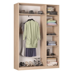 Шкаф распашный R-198х135х45-1-PO-M(Венге-ДМ)