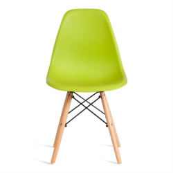 Стул CINDY (EAMES) (mod. 1801) дерево бук/металл/сиденье пластик, 45x51x82 см, Olive (оливковый)