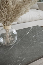 Придиванный столик Инсайд Черный мрамор / Черный