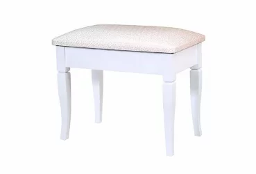 Банкетка Рози Белый Броде 024 Бело-Бронзовый