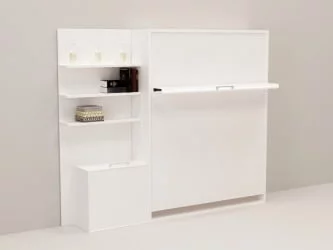 Откидная кровать с полкой Смарт 1 К 1600+П левая Дуб молочный (копия 217672)