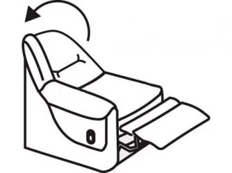 Кресельная секция с электрическим реклайнером (правая) Вавилон 1ВРЭл Оранжевая (экокожа)