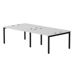 Бенч-система на 4 места на металлокаркасе, опоры 45 гр Everprof EVO 254S0 (3160) Белый Черный