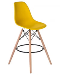 Стул барный ДОБРИН ДСВ БАР (ножки светлый бук, цвет сиденья желтый (Й-01)) 2 шт / DOBRIN DSW BAR (Y-01))