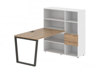 Рабочая станция EDIS EVRST 1213 Дуб Денвер светлый  Мокко Белый