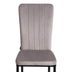 Стул со спинкой ВЕРТЕР (мод. БC577-ДC) металл, флок, 41 х 52 х 95 см, Лигхт грей (светло-серый) ХЛР14 / черный / VERTER (mod. BC577-DC) Light grey HLR14