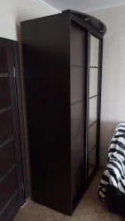 Шкаф-купе в коридор Акцент-Квадро Д 1200х600  Венге/Бронза