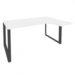 Стол эргономичный правый на О-образном м/к ОНИКС О.МО-СА-4Р Белый Бриллиант/Антрацит / ONIX O.MO-SA-4R