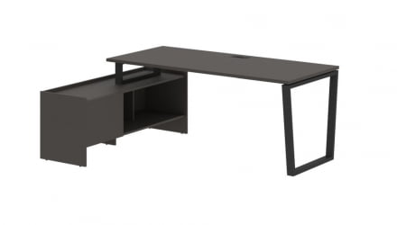 Стол с тумбой EDIS EVCT 19814 Мокко Черный