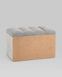 Обувница Хольст серая велюр Серый