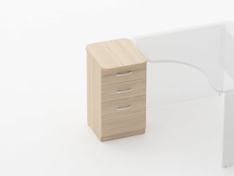 Тумба приставная на 3 ящика Glassy 3.10.15 Венге