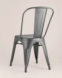 Стул TOLIX с высокой спинкой Серебристый матовый