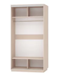 Белый шкаф-купе с зеркалом Экспресс Хит Медиум Белый снег