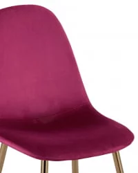 Стул Валенсия велюр золотые ножки Бордо