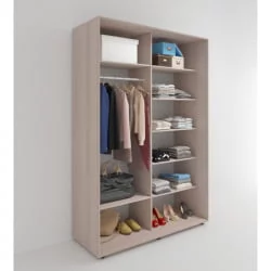 Шкаф-купе 2-х дверный Акцент-Сим Д 1400х600 Ясень шимо светлый