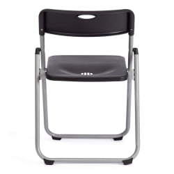 Металлический стул FOLDER (mod. 3017H) каркас: металл, сиденье/спинка: пластик, 49 x 46.5 x 73.5 см, black (черный) / grey (серый)