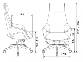 Кресло руководителя Бюрократ _ДЭО-2 Коричневый / _DAO-2