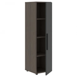 Шкаф-колонка с глухой средней дверью (правый) VELION VMCS 40.1 R Яшма черный Дуб Сильвер