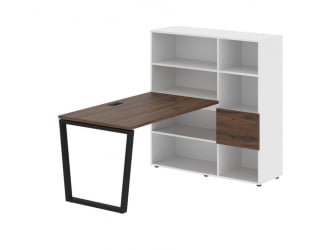 Рабочая станция EDIS EVRST 1213 Дуб Денвер темный Черный Белый