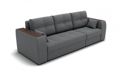 Диван Сенатор-2 НПБ угол левый/правый (ЗР) Цвет фасада: Светло серый; Тип: Левый/правый; Материал фасада: Металл/Велюр