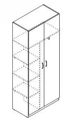 Шкаф двухстворчатый KWD 945 Дуб сонома светлый