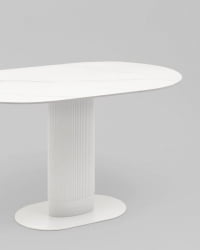 Стол обеденный Мйстерй 130х80 см белый керамика / Mystery