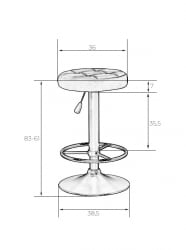 Табурет DOBRIN BRUNO GOLD (пудрово-розовый велюр (MJ9-32))